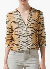 Camisa Animal Print Tigre ZARA